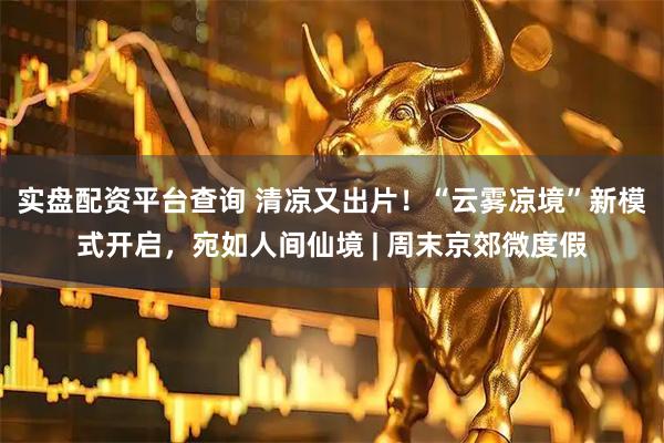 实盘配资平台查询 清凉又出片！“云雾凉境”新模式开启，宛如人间仙境 | 周末京郊微度假